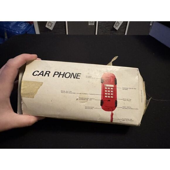 Vintage 1980's Red Corvette DialFone Phone Sports Car Telephone Untested NL - Picture 8 of 10